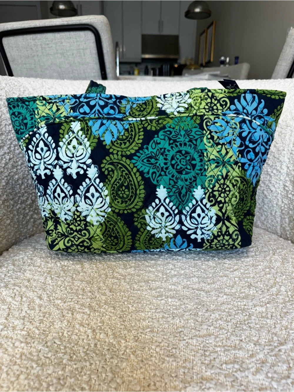 Vera Bradley Green, Teal & Navy Tote Bag